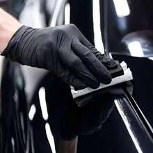 100 pièces Gants noirs en nitrile, sans latex, jetables, durables pour le nettoyage ménager, convient pour la coloration des cheveux, le tatouage, l'entretien et le nettoyage des machines, protection polyvalente des mains, indispensable pour la cuisine (emballé) - Multicolore - Voir 4