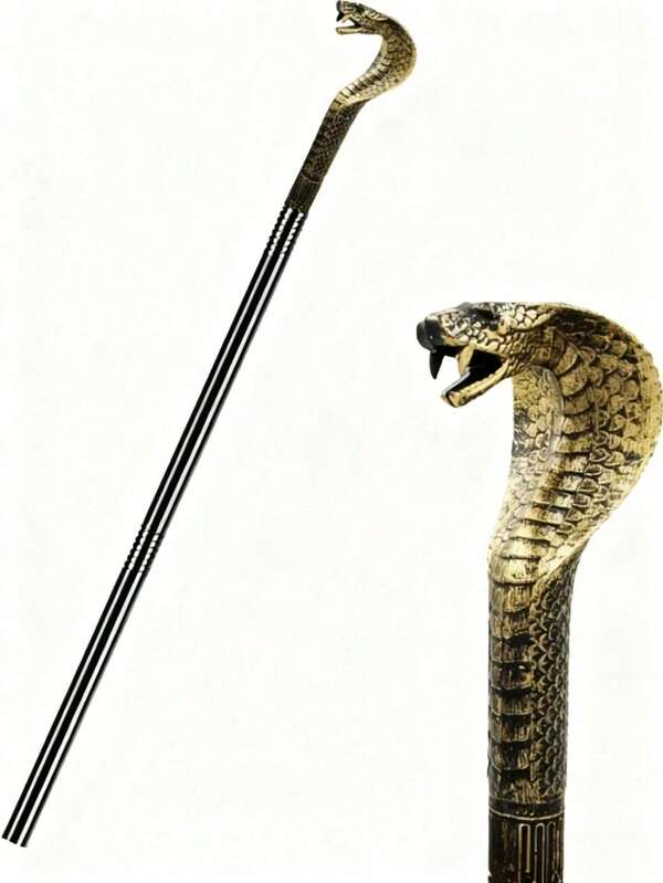 1pc Spooktacular Creations Cobra Snake Eye Scepter Pharaoh Wand Wizard Staff Costume Accessory, Ancient Egyptian Style Staff For Halloween, Theme Parties, Cosplay And Pretend Play