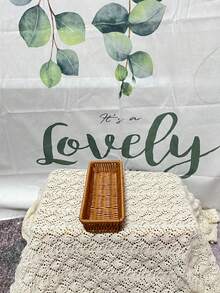 Creative Kitchen Utensil Storage Basket, Hotel Restaurant Cutlery Holder, Home Chopsticks Basket, Rectangular Rattan-Style Basket - Mocha Brown - View 7