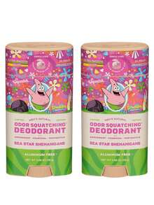 Dr. Squatch [2 Paquetes] Desodorante natural para hombres (edición limitada) Sea Star Shenanigans 2.65oz/75g*2 - Múltiples aromas - Ver 2
