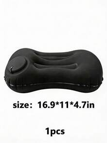 1 pieza Almohada de viaje inflable cuadrada - Soporte para el cuello para coche y avión, también adecuada como cojín lumbar, ideal para vuelos y viajes por carretera largos, accesorio de aviación cómodo, equipo de viaje elegante, material inflable, equipo de camping - Multicolor - Ver 13