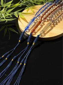 1条穆斯林手工透明45珠流苏念珠手链，优雅男女通用穆斯林念珠 - 彩色 - 查看 7