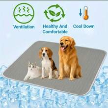 Thảm làm mát mùa hè bằng lụa băng cho thú cưng, thích hợp cho mèo và chó, có thể giặt được, thoáng khí và chống trượt. - Nhiều màu - Xem 5