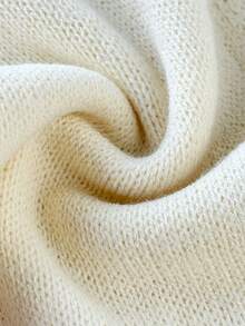 1pc Women V-Neck Sleeveless Knit Vest, Ivory Color Shell Button Waist Slimming, French Gentle Style, Versatile For Daily Wear & Dates, Short Layering Top - Apricot - View 4