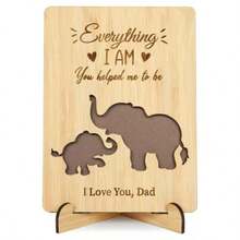 周年纪念卡带支架，结婚周年纪念卡（送给妻子、丈夫、女友、男友），情人节木质五周年纪念礼物，手工爱情卡，生日卡（送给她/他） - A - 查看 11