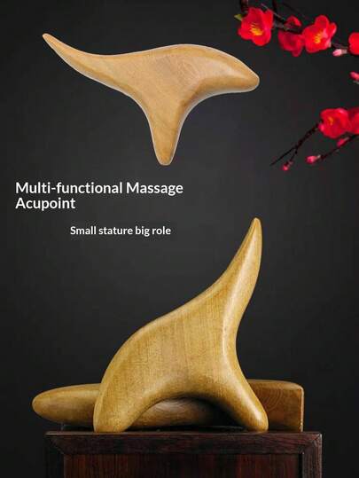 1-2 peças Massageador de Pé de Pássaro de Madeira Maciça, Bastão de Massagem de Acuponto para Reflexologia Plantar