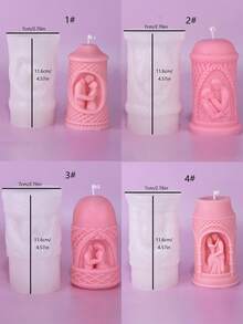 Khuôn silicon đa năng tự làm hình trụ "Embracing Couple Series" dùng trong liệu pháp hương thơm. - Các cặp đôi - Xem 3