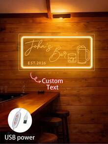 Custom Neon Bar Signs, Custom Neon Signs For Home Bars, Home Bar Decor, Men's Lounge Decor, Bar Wall Art, Gifts For Husbands, Men's Lounge Gifts. - Bar Style - View 4