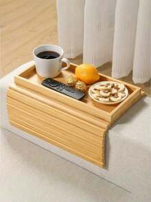 1PC Bamboo Sofa Armrest Tray, Old Sofa Armrest Tray, Folding Remote Control Storage Sofa Armrest Tray. - 彩色 - 查看 10