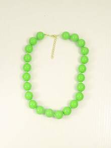 1 件波西米亚风格多层塑料亚克力串珠项链，几何圆形图案，手工制作，适合节日和日常佩戴 - 珠項鍊 - 查看 51