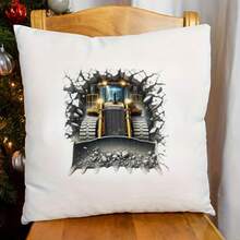 1pc/2pcs/3pcs High Definition Pattern DIY Iron-On Patches, Bulldozer Breaking Wall Design - Suitable For T-Shirt Making, Pillow Decor, Backpack, Cushion, Pants, Sofa Cover, Garment Applique, Factory Use, Beginner Friendly, Seamless Adhesion, High Tear Resistance, Fade-Resistant And Washable, Image Only - Multicolor - View 9