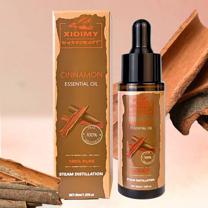 Xioimy 30毫升肉桂精油；100%纯植物精油，适用于头发保湿护理、身体按摩、面部保湿护理、香薰放松，可用于头发、身体和面部。