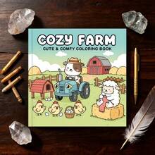 24-Page Warm Farm Coloring Book, High-Quality Paper, Adorable Farm Animals & Harvest Scenes, Thick Lines For Easy Coloring, Single-Sided Printing, Enhances Focus & Hand-Eye Coordination, Perfect Gift For Family & Friends, Suitable For Back To School, Easter, Halloween, Mother's Day, Christmas, Birthday And Other Holidays - Warm Farm Coloring Book - View 7