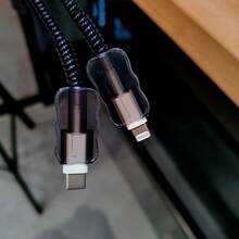 4pcs Wavy TPU Cable Protector, Durable ABS Material Cable Sleeve, Suitable Compatible With Apple 18W/20W Charger, Protect Charging Cable From Damage - Multicolor - View 6