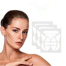 110 piezas/10 hojas Parches alisadores para la frente y el rostro - Herramientas faciales unisex, adecuadas para todo tipo de piel, ayudan a lograr un cutis talla grande suave - Multicolor - Ver 5