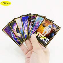 100 piezas de bolsas de Mylar holográficas láser reutilizables a prueba de olores para almacenamiento de 1g, bolsas con cierre zip planas mini, bolsas de Mylar impermeables con ventana para empaque - Multicolor - Ver 19