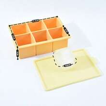 6-Cavity Silicone Ice Cube Tray, Large Square Ice Mold With Lid, Silicone DIY Ice Maker For Home Use - Multicolor - View 14