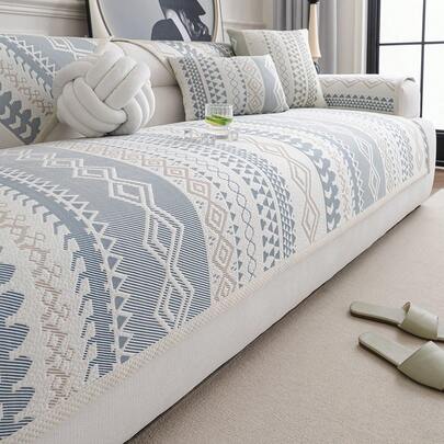 1 Tấm phủ ghế sofa họa tiết hình học phong cách Bohemian - Chất liệu thân thiện với da và thú cưng, bảo vệ ghế sofa phòng khách sử dụng được quanh năm, phù hợp với ghế sofa 1-4 chỗ ngồi.