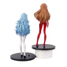 EVA Anime Figure Long Hair Red Clothes Rei Ayanami Asuka Movie Version Standing Posture Cute Girl Model Collection Desktop Ornament Gift For Anime Fans - Asuka In Red [approx. 18cm Tall] - View 4