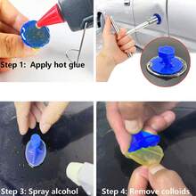 19pcs Car Dent Repair Tool Kit (18 Plastic Puller Tabs + 1 T-Handle), T-Handle Dent Puller, Universal Auto Parts, Car Body Paintless Dent Repair Puller Set, Manual Tool Kit - Car Repair Tools - View 4