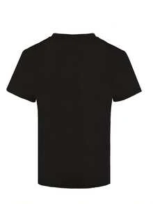 Tallas Grandes - Tallas Grandes - Camisetas Elegantes de Manga Corta para Mujer - Negro - Ver 2
