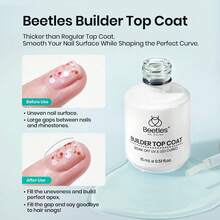 Beetles Top Coat Base Gel & Nail Glue Set-3Pcs No Wipe Top Coat Gel Nail Polish & Base Coat With 9 In 1 Nail Glue Shine Effect Long Lasting Soak Off Uv Light Lamp Diy Nail Gifts For Women & Girls - 2支15毫升橡膠凝膠底膠及加固面膠 - 查看 5