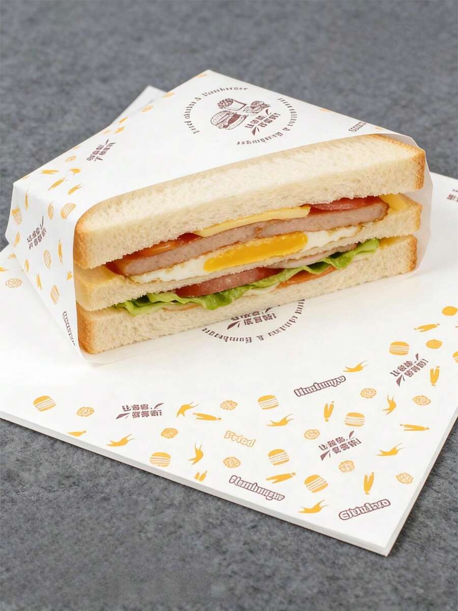 29.5cm X 28cm Disposable Hamburger Grease-Proof Paper Liner, Coated Paper For Fries, Fried Chicken Packaging