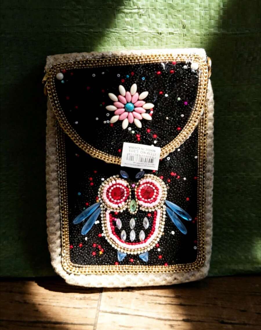 Different Styles Of Crossbody Bags For Cell Phones - Black Owl - View 1