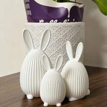 1pc Easter Bunny Egg Decoration, Cute Plastic Spring Ornament With Eggshell, Suitable For Home Table Centerpiece, Easter Basket Gift, Adult Collectible Statue, Mon Minimalist Aesthetic Decor, High-Quality Durable Material, Indoor Styling Decoration - Rabbit - View 2