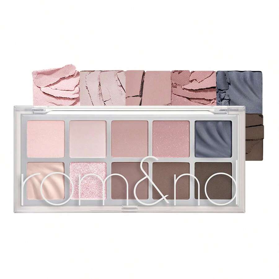 Rom&Nd 1盒 7.5g Better Than Palette #13 Violet Breeze Garden 眼影盤,柔紫色亮片與霧面色調,適合戶外旅行的溫柔日常妝容 - 新13 紫羅蘭微風花園 - 查看 1