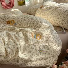 3pcs 100% Polyester Cute Adorable Lion Print Duvet Cover Set, 2 Pillow Shams + 1 Duvet Cover (No Bed Sheet) - Multicolor - View 4