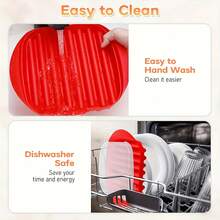 Microwave Bacon Pan With Lid, Made Of PP Material, Dishwasher-, Featuring A Splash-Free Design And A Fat-Reducing Oil-Draining Tray, A Simple Cooking Tool Suitable For Microwave Ovens - A - View 3