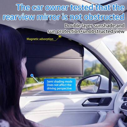 Parasol plegable magnético para ventana de coche - Solución multifuncional de protección solar y enfriamiento para el verano | Parasol para ventana de coche/Visera de sol para coche/Parasol multiusos | Parasol para ventana de coche + Parasol para parabrisas de coche/Visera de sol para coche - Un solo parasol, múltiples usos | Protección UV, aislamiento térmico, reducción de deslumbramiento, protección de privacidad | Accesorio esencial para acampar | Accesorio popular para mujeres | Accesorio de coche talla grande vendido | Portátil y ahorra espacio