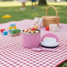 Thermal Food Container With Spoon, 450ml, Stainless Steel And Plastic Thermal Lunch Box, Hermetic, Children's Lunch Box - 粉色 - 查看 7