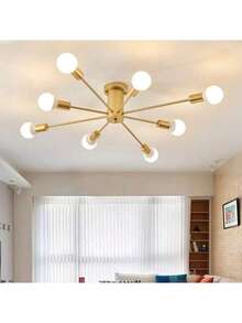 1 件现代简约分支吸顶灯 DIY 不对称造型北欧创意分子吸顶灯，不含灯泡 - 分子燈 - 查看 26