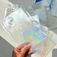 A5/A6/A7/M5 A5活页夹，烟花透明贴纸簿封面，贴纸簿补充装，贴纸簿，计划本，照片集，身份证和明信片收纳，办公用品，活页夹，个人信息册，卡片集 - 煙火 - 查看 6