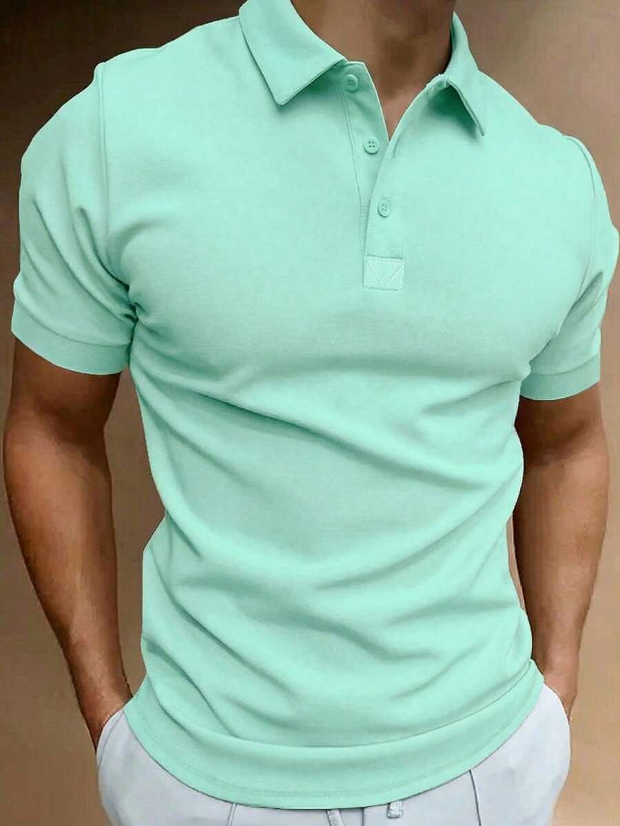 男士浅绿色 Polo 衫一件，柔软亲肤，简约休闲度假风，可机洗，适合度假、轻商务、游艇、餐饮等场合。 - 綠色 - 查看 1