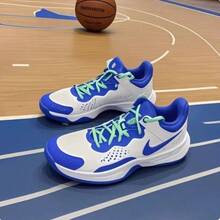 Nike FLY.BY MID 3 Men's Shock-Absorbing Durable Basketball Shoes For Training - Blue - View 2