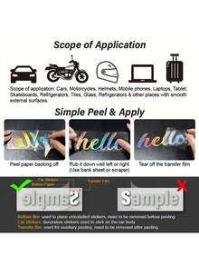 1pc Car Exterior Stickers Personalized Creative Decoration For Your Car - English - View 7