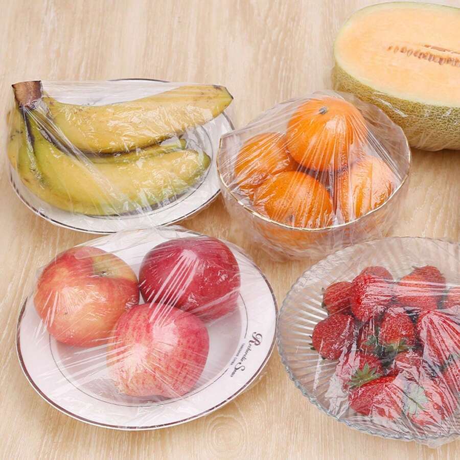 10/50/100 miếng màng bọc thực phẩm, màng bọc nhựa dày và bền, không mùi, trong suốt, dùng một lần cho nhà bếp thương mại, màng bảo quản thực phẩm.
