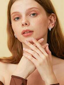 1 Pair Women's Luxury Snake-Shaped Earrings, Fully Inlaid With Cubic Zirconia And Blue Sapphire Eyes, Bold Exaggerated Jewelry Suitable For Party/Nightclub/Wedding - Silver - View 3