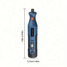 7.4V Lithium Power Electric Grinder, Compact Handheld Engraving Tool, Portable Rotary Kit For Polishing Drilling Grinding Jade Stone Crafting - Dusty Blue - View 12