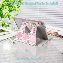 360° Rotating Tablet Case With Pencil Slot For IPad, Patchwork Design, 360° Rotation, Smart Sleep/Wake, Full Protection, Skin-Friendly Edges, Multi-Angle Stand, Transparent Acrylic Back, Pencil Slot, Precise Cutouts, Lightweight & Portable, Compatible With IPad Mini6/7, 2017-2021/10/11, Air1/2/3/4/5/6/7, Pro 10.5/11/12.9/13 Inch - Multicolor - View 8