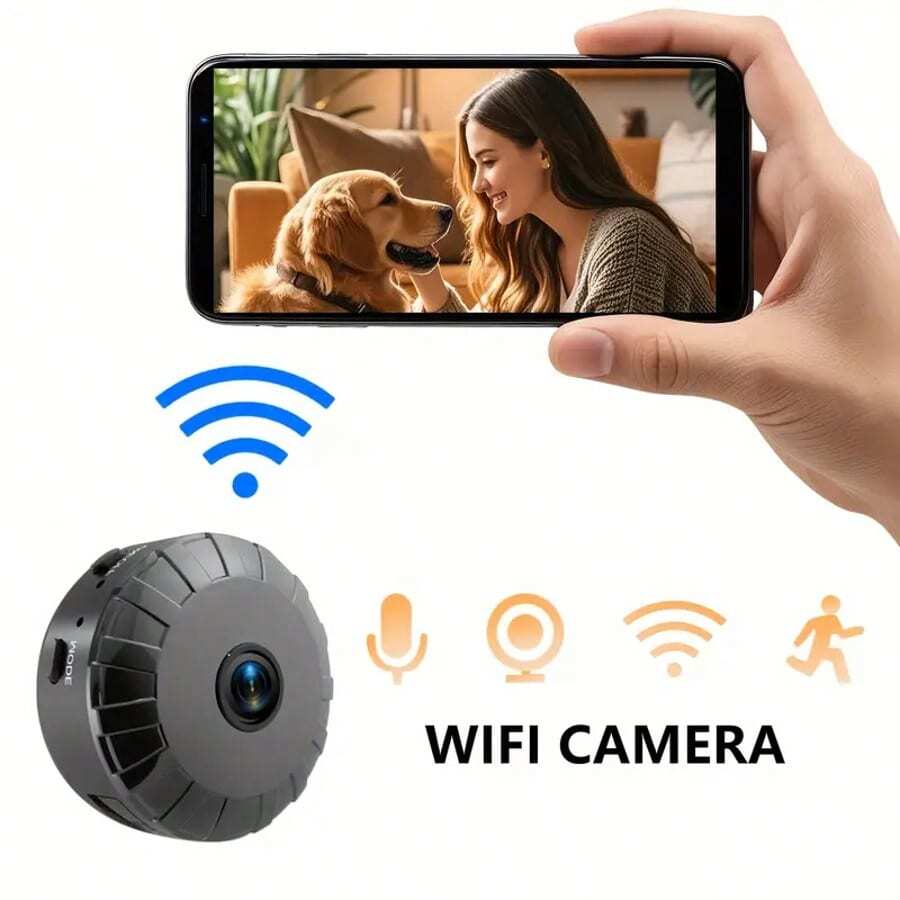 1080P Full HD Smart Pet Camera, 2.4G Wireless Monitoring Function, Night Vision, Remote Control & Monitoring Via Mobile App, Easy Installation, Compact & Fashionable Design, Suitable For Home Pet (Indoor/Outdoor) Safety Monitoring