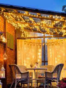 32.8 英尺暖色调半透明串灯——非常适合节日派对、婚礼、迎婴派对、生日派对、订婚派对、圣诞节、毕业季、营造夏日花园氛围以及摄影。 - 多色 - 查看 5