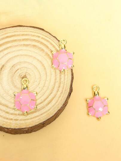 10 piezas/20 piezas/50 piezas/100 piezas Colgante de aleación de gota de aceite de tortuga mixto aleatorio lindo, accesorios de joyería DIY para el océano para pulsera, pendiente, collar, dije de tortuga