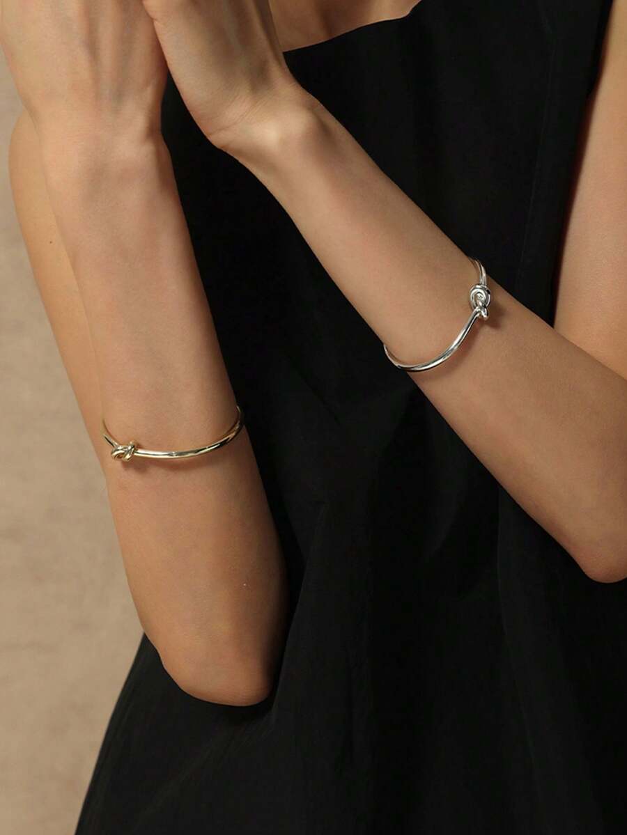 1pc Fashionable Minimalist Knotted Line Design Bracelet, Suitable For Women's Daily Wear, Party, Outdoor - Knotted Bracelet - View 1