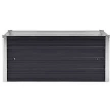 vidaXL Raised Bed Planter, Flower Box, Garden Planter, Terrace Vegetable Garden, Garden Bed, Planting Bed, Anthracite, 100x40x45 Cm, Galvanized Steel - 100x40x45 cm - 查看 6