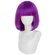 Dopamine Color Bob Wig With Bangs, Bright Neon Colors, Perfect For Cosplay, Festivals, Y2K, K-POP, Daily Wear, Halloween, Stage, Party. Comfortable And Breathable Cap Design, Suitable For Long-Term Wear, Photography, Fan Support, Fashion Styling. - Multicolor - View 23