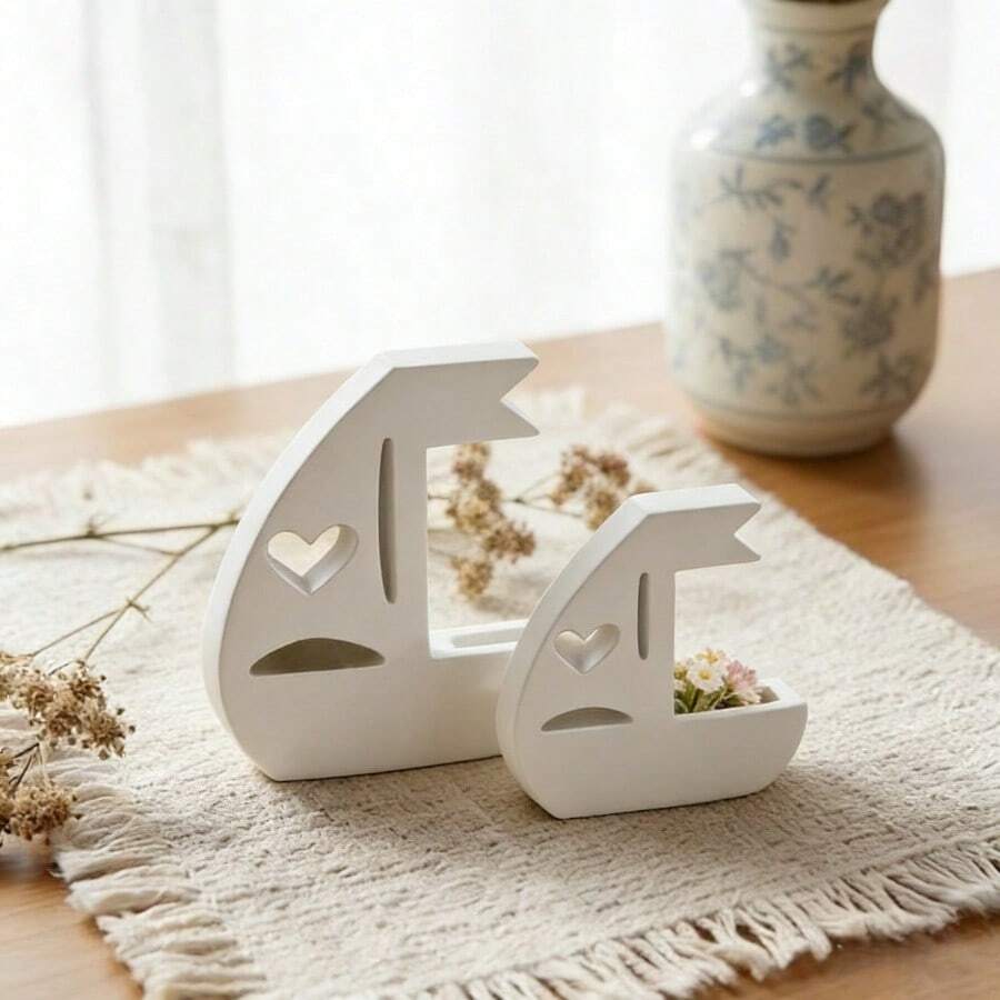 1 khuôn đất sét tự làm, hình trái tim rỗng, hình thuyền buồm, thích hợp để làm nhựa, thạch cao, nến, tinh dầu thơm, trang trí nhà cửa, khuôn silicon trưng bày chủ đề đại dương, có nhiều kích cỡ. - Bó hoa trang trí hình những chiếc thuyền buồm lớn nhỏ. - Xem 1
